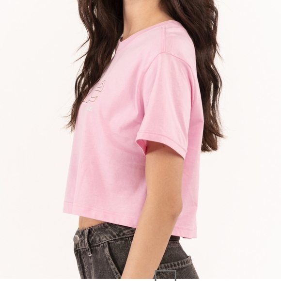Nike sportswear oc cropped pink short sleeve sporty tee shirt - Picture 2 of 3